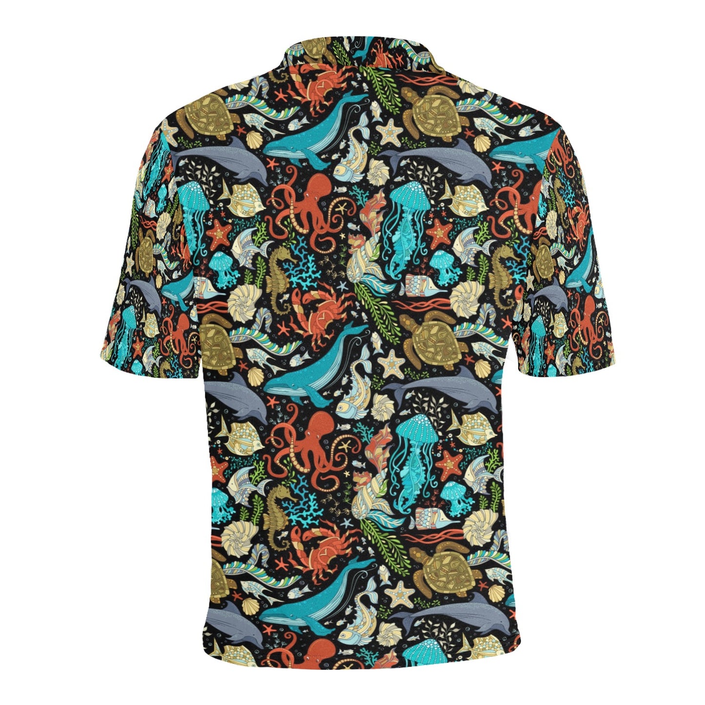 Underwater Animal Print Design LKS301 Men Polo Shirt