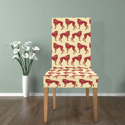 Whippets Print Design LKS301 Dining Chair Slipcover