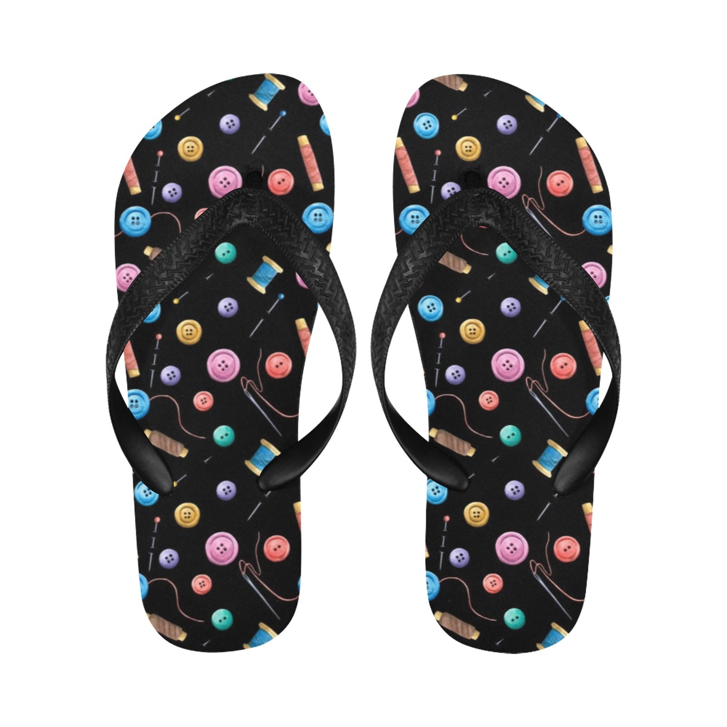 Sewing Print Design LKS309 Flip Flops