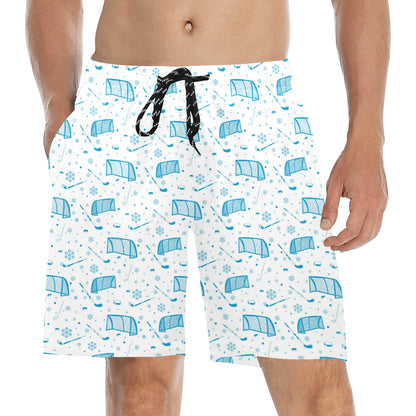 Hockey Print Design LKS303 Men's Swim Trunks Beach Shorts