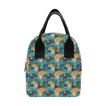 Tiger Tropical Print Design LKS301 Insulated Lunch Bag