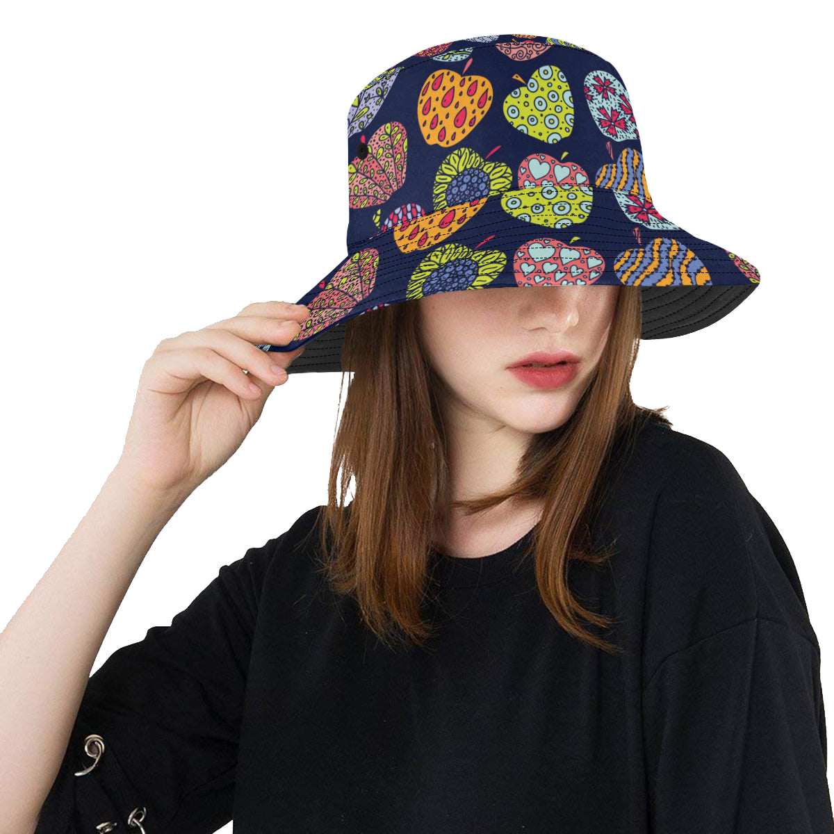 Apple Pattern Print Design AP05 Unisex Bucket Hat