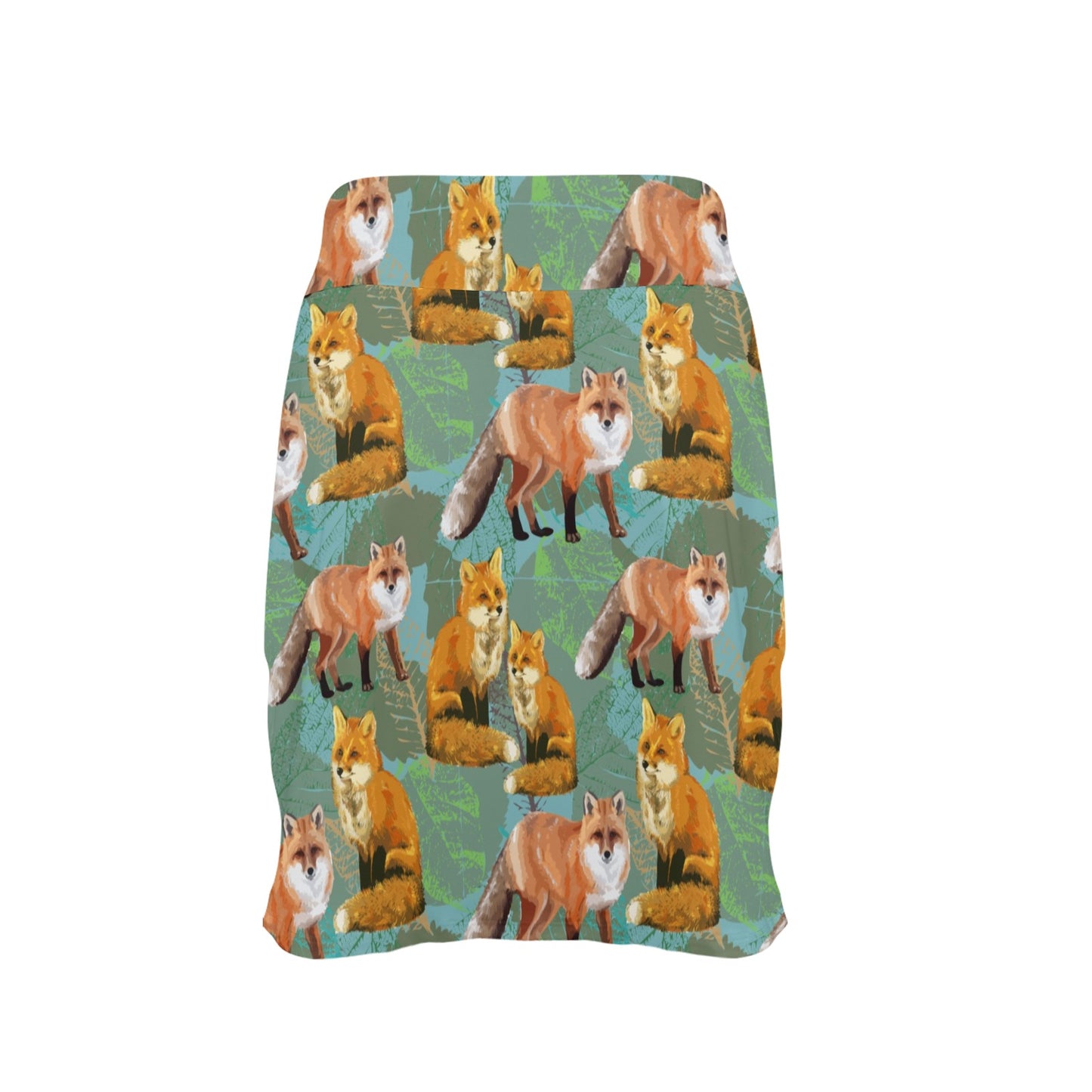 Fox Autumn leaves Themed 17" Golf & Pickleball Skort with Pockets
