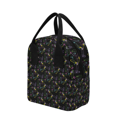 Safety Pin Print Design LKS304 Insulated Lunch Bag