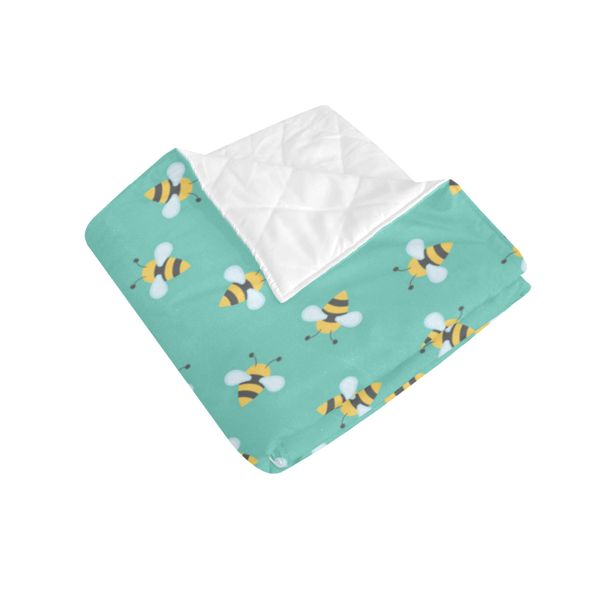 Bee Pattern Print Design 01 Premium Quilt
