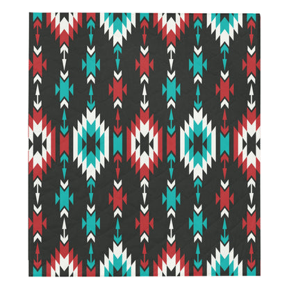 Native Pattern Print Design A08 Premium Quilt
