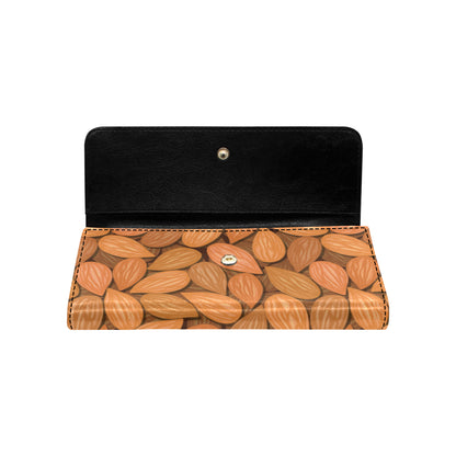 Almond Pattern Print Design 01 Women's Trifold Wallet