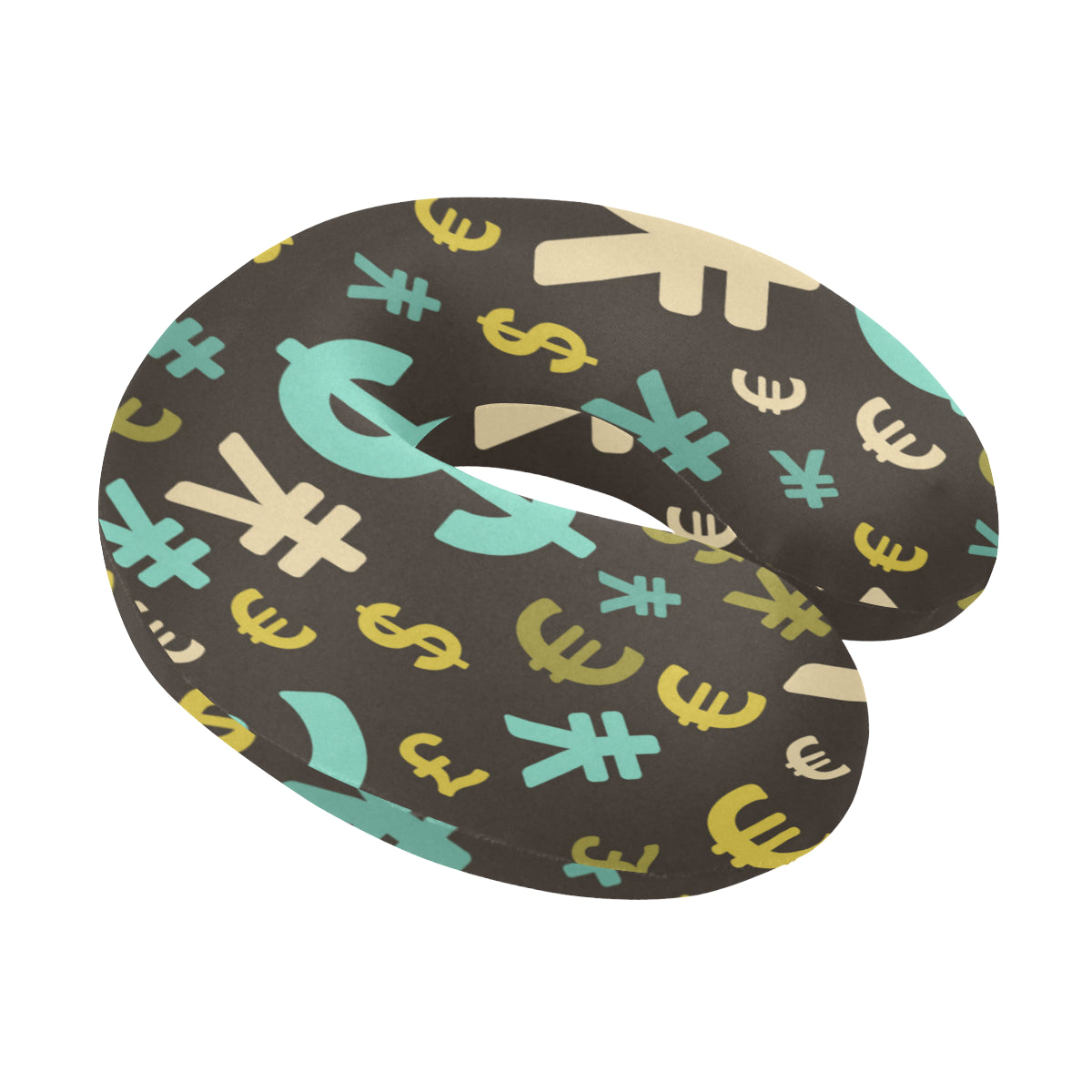 Money Pattern Print Design 01 U-Shaped Travel Neck Pillow