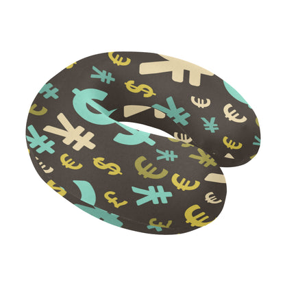 Money Pattern Print Design 01 U-Shaped Travel Neck Pillow