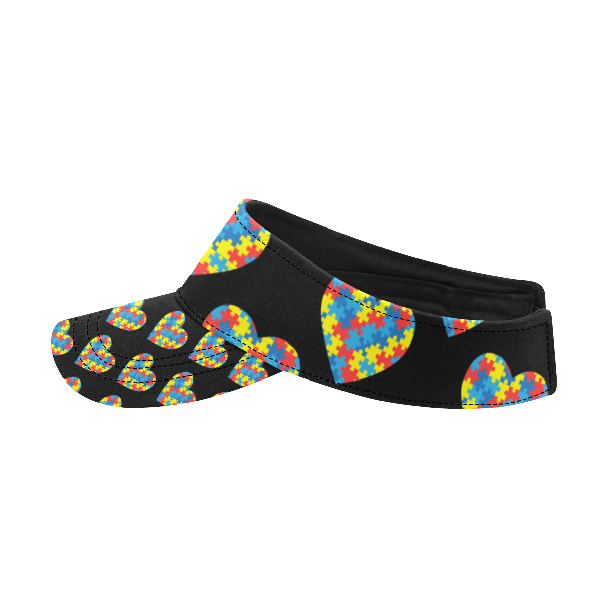 Autism Awareness Heart Design Print Unisex Sun Visor