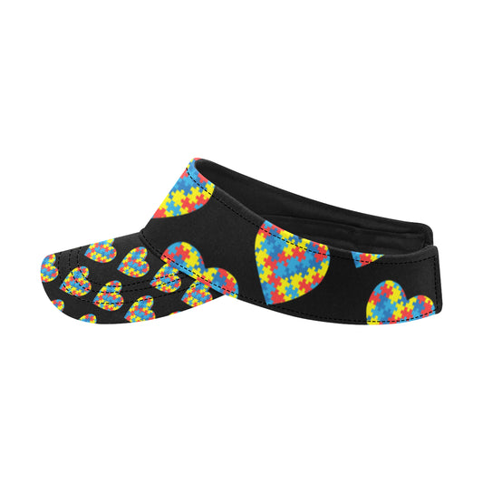 Autism Awareness Heart Design Print Unisex Sun Visor