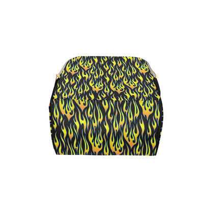 Flame Fire Yellow Pattern Diaper Bag Backpack