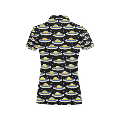 UFO Print Design LKS303 Women's Polo Shirt