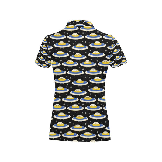 UFO Print Design LKS303 Women's Polo Shirt