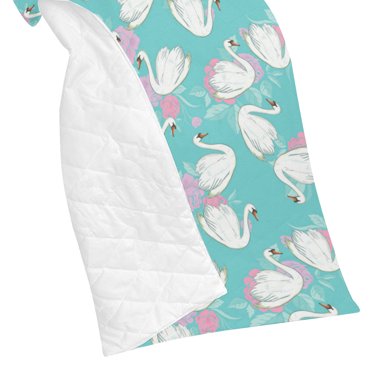 Swan Pattern Print Design 03 Premium Quilt