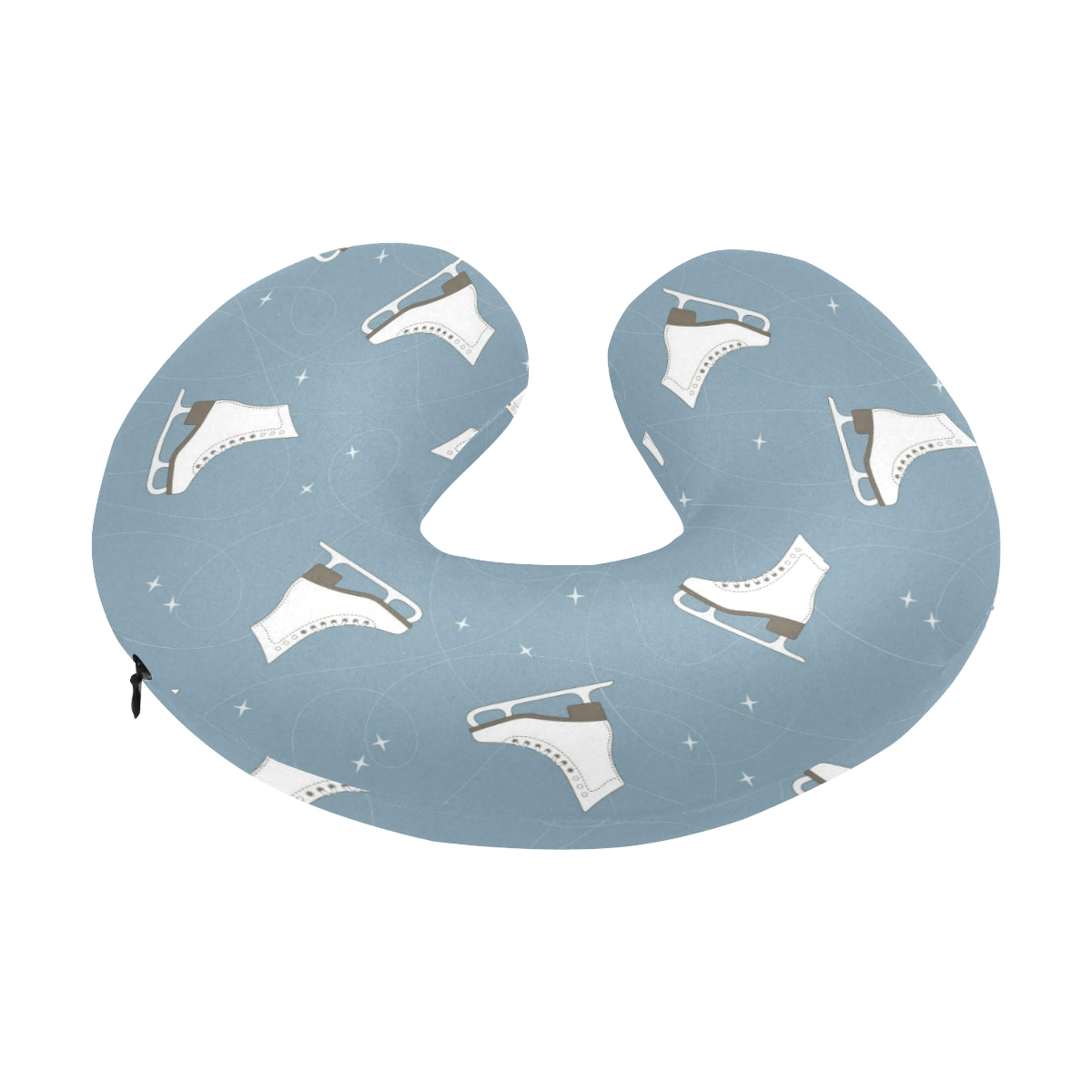 Ice Skate Pattern Print Design 02 U-Shaped Travel Neck Pillow