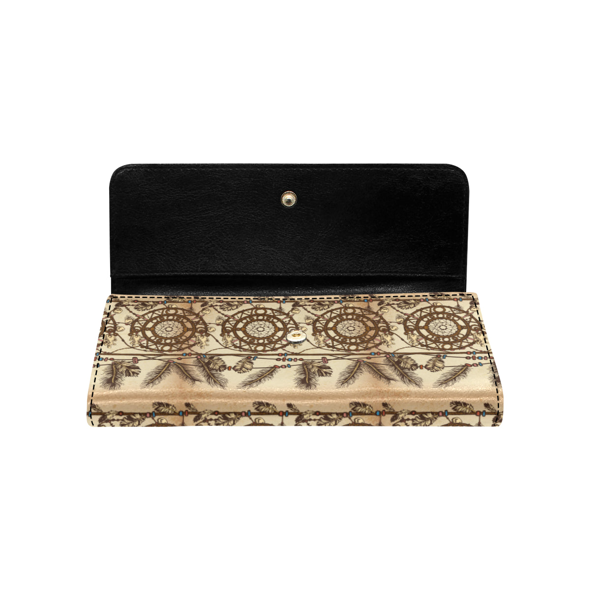 Dream catcher vintage native Women's Trifold Wallet