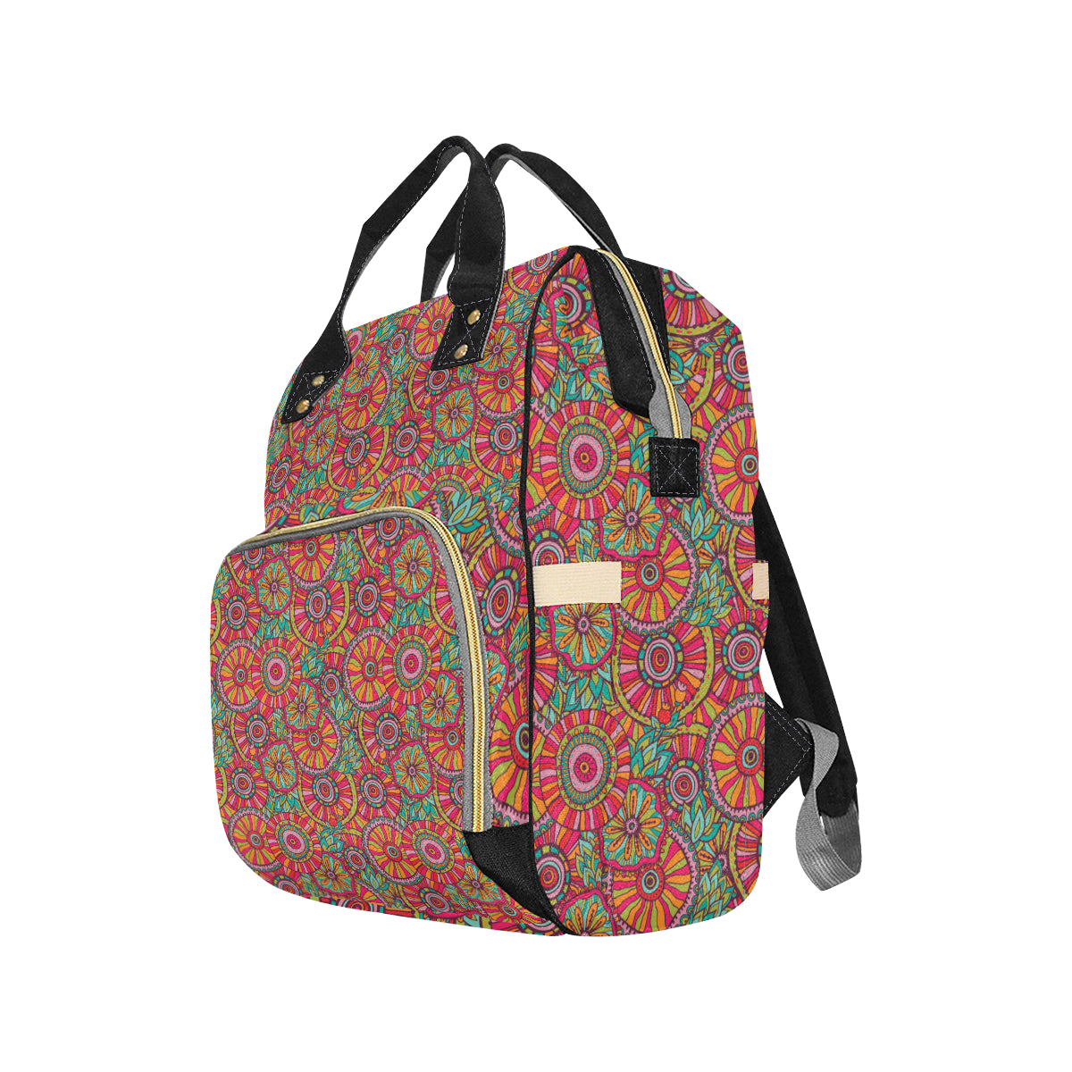 Boho Pattern Print Design 01 Diaper Bag Backpack