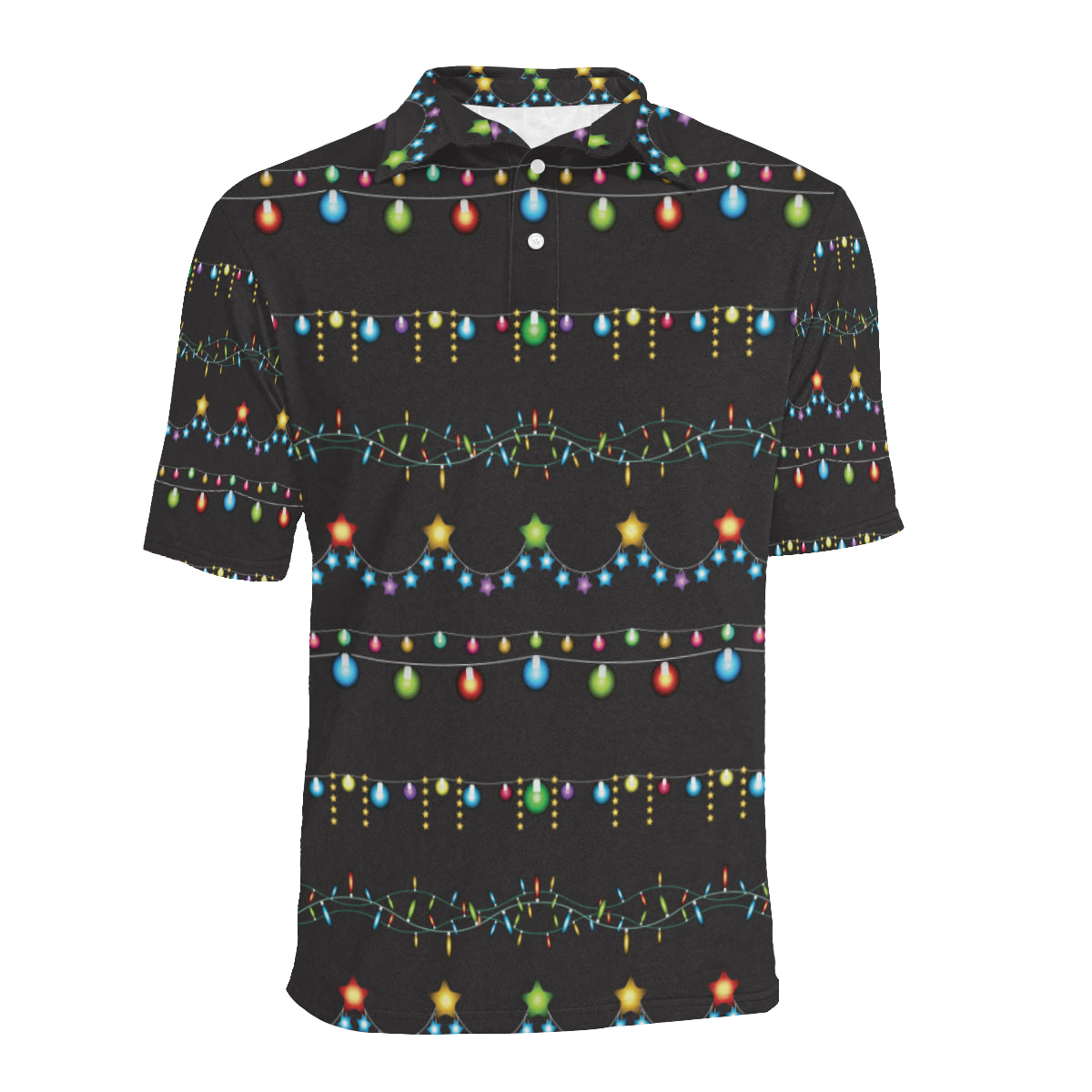 Christmas Light Pattern Print Design 01 Men Polo Shirt