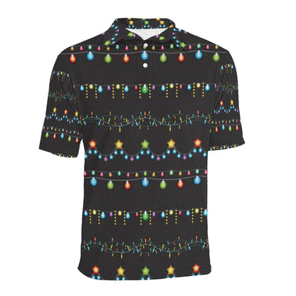 Christmas Light Pattern Print Design 01 Men Polo Shirt