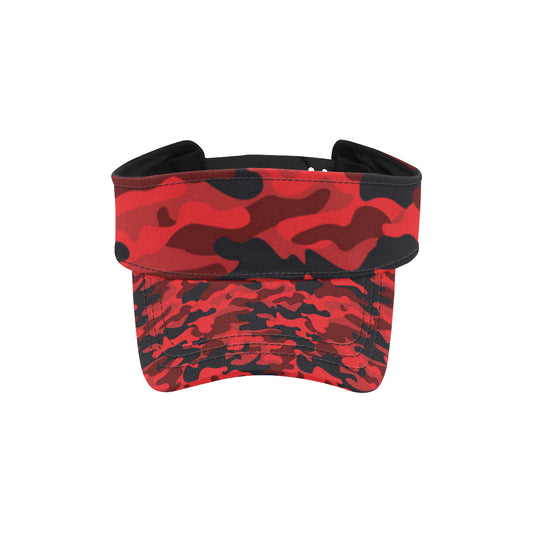 Camo Red Pattern Print Design 03 Unisex Sun Visor