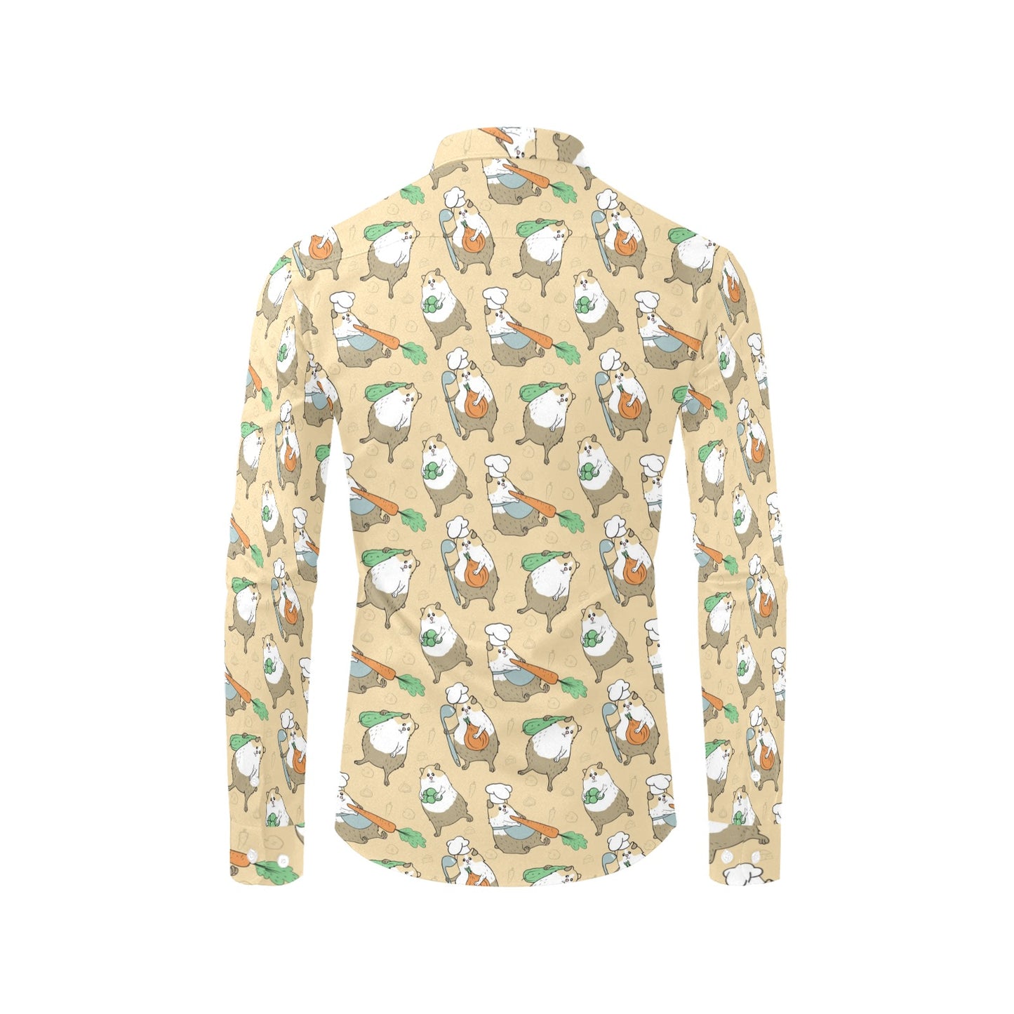 Guinea Pig Print Design LKS401 Men's Long Sleeve Dress Shirt