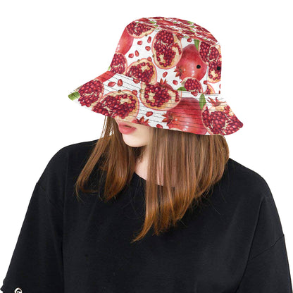 Pomegranate Pattern Print Design PG03 Unisex Bucket Hat