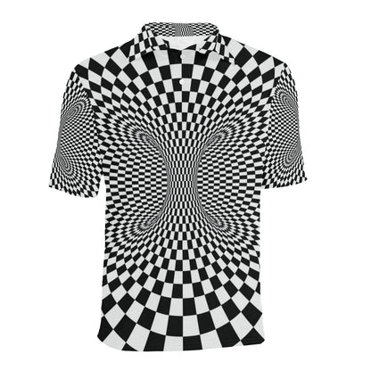 Optical illusion Projection Torus Men Polo Shirt