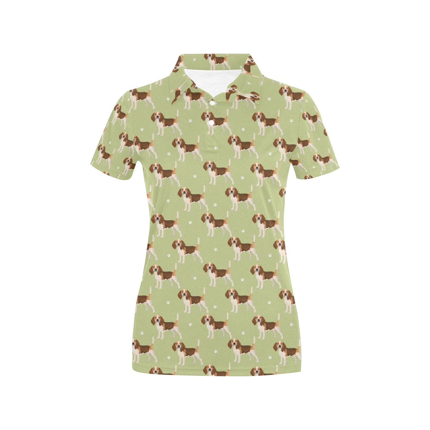 Beagle Pattern Print Design 07 Women's Polo Shirt