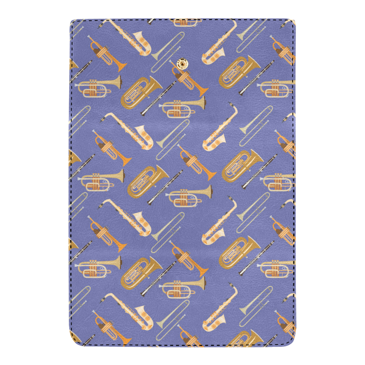 Trombone Pattern Print Design 02 Women's Trifold Wallet