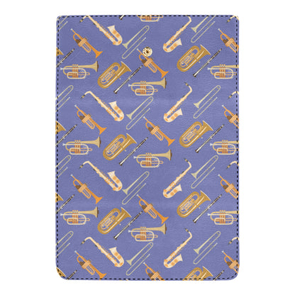 Trombone Pattern Print Design 02 Women's Trifold Wallet