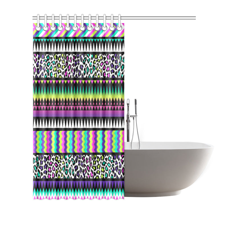 Animal Skin Aztec Rainbow Shower Curtain