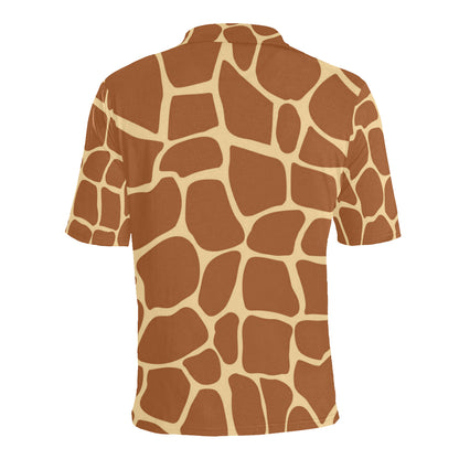 Giraffe Texture Print Men Polo Shirt