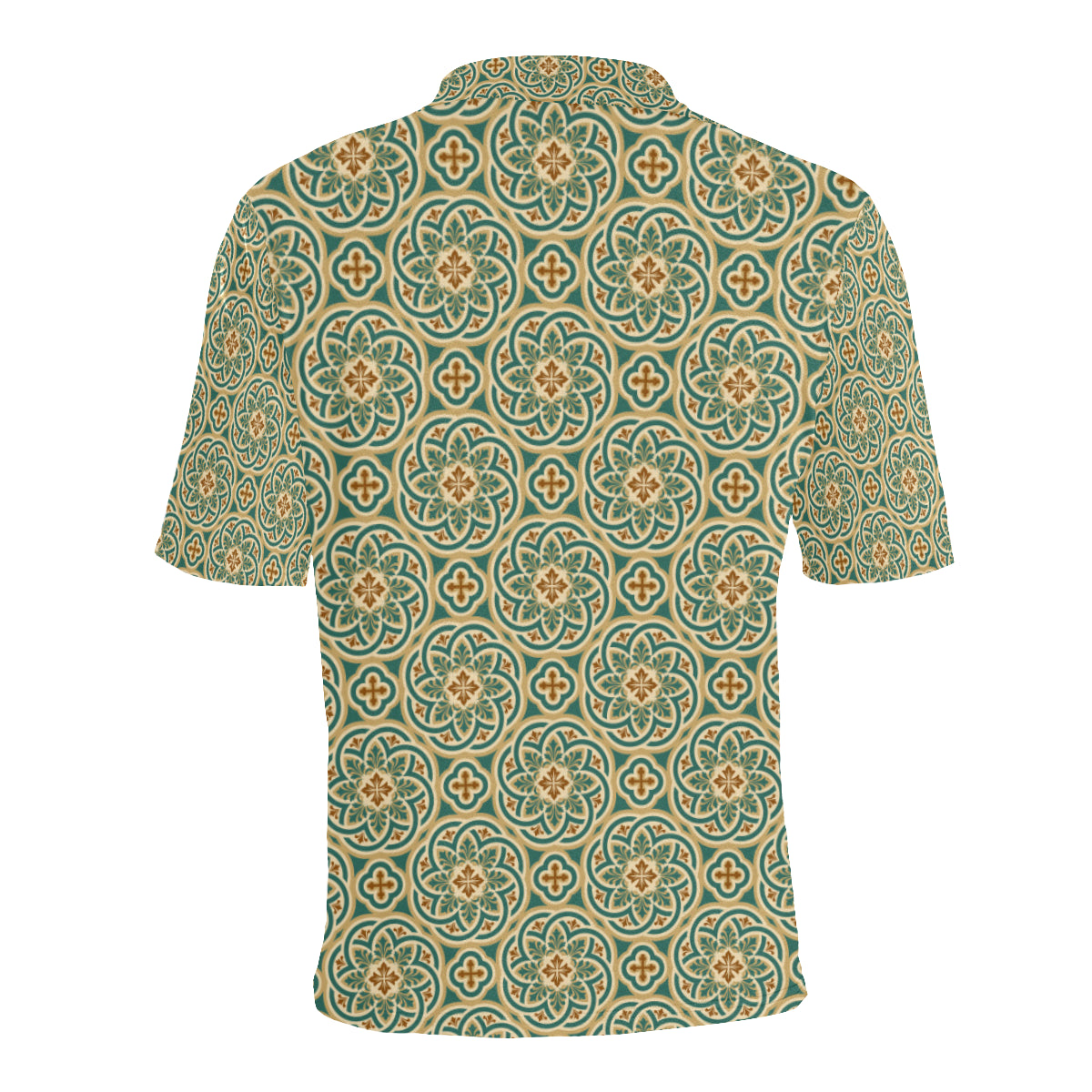 Cross Pattern Print Design 01 Men Polo Shirt
