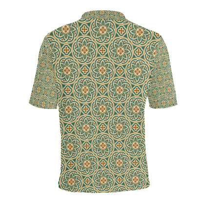 Cross Pattern Print Design 01 Men Polo Shirt