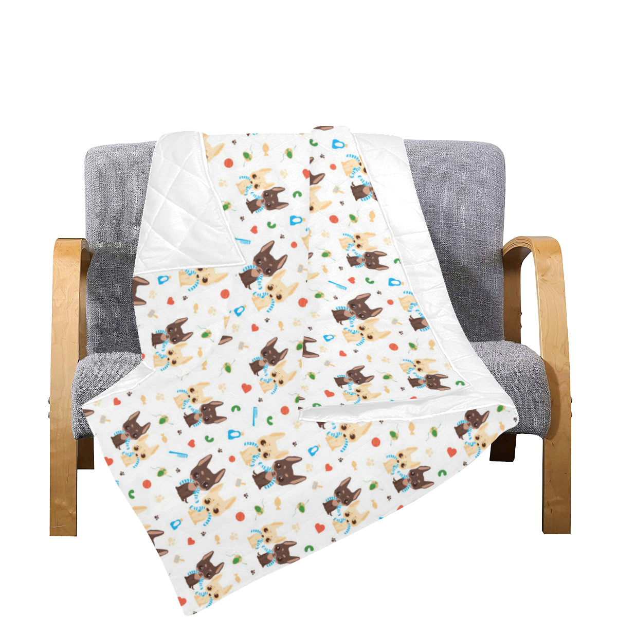 Chihuahua Pattern Print Design 06 Premium Quilt