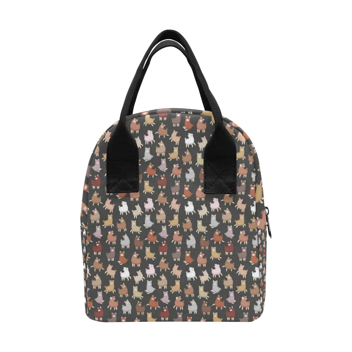 Alpaca Cute Design Themed Print Insulated Lunch Bag