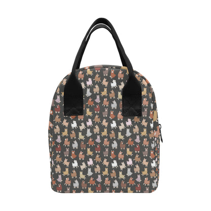 Alpaca Cute Design Themed Print Insulated Lunch Bag