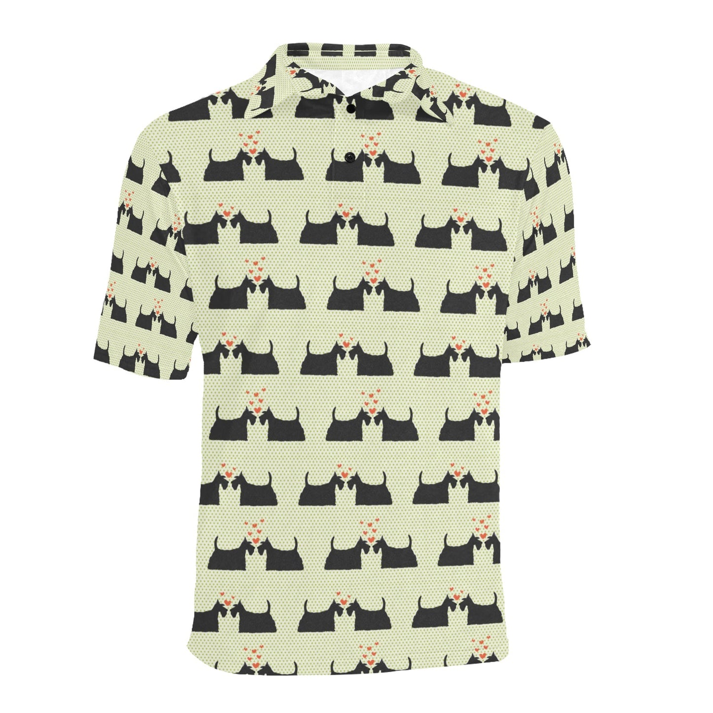 Scottish Terriers Print Design LKS304 Men Polo Shirt