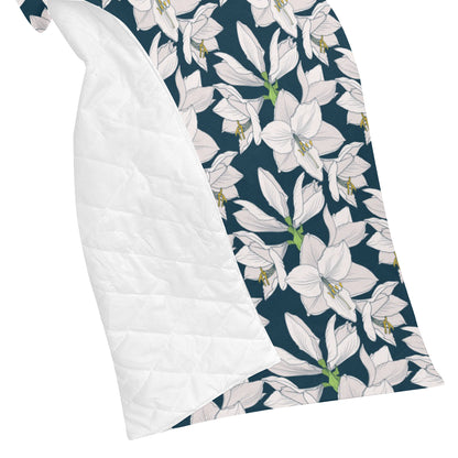 Amaryllis Pattern Print Design AL02 Premium Quilt