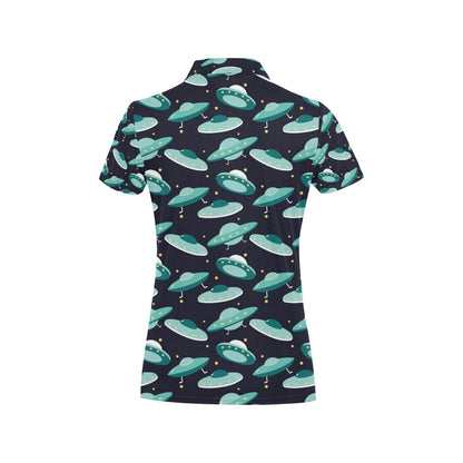 UFO Print Design LKS304 Women's Polo Shirt
