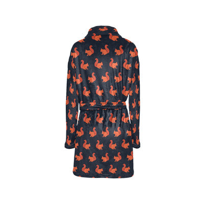 Squirrel Print Design LKS306 Women's Fleece Robe