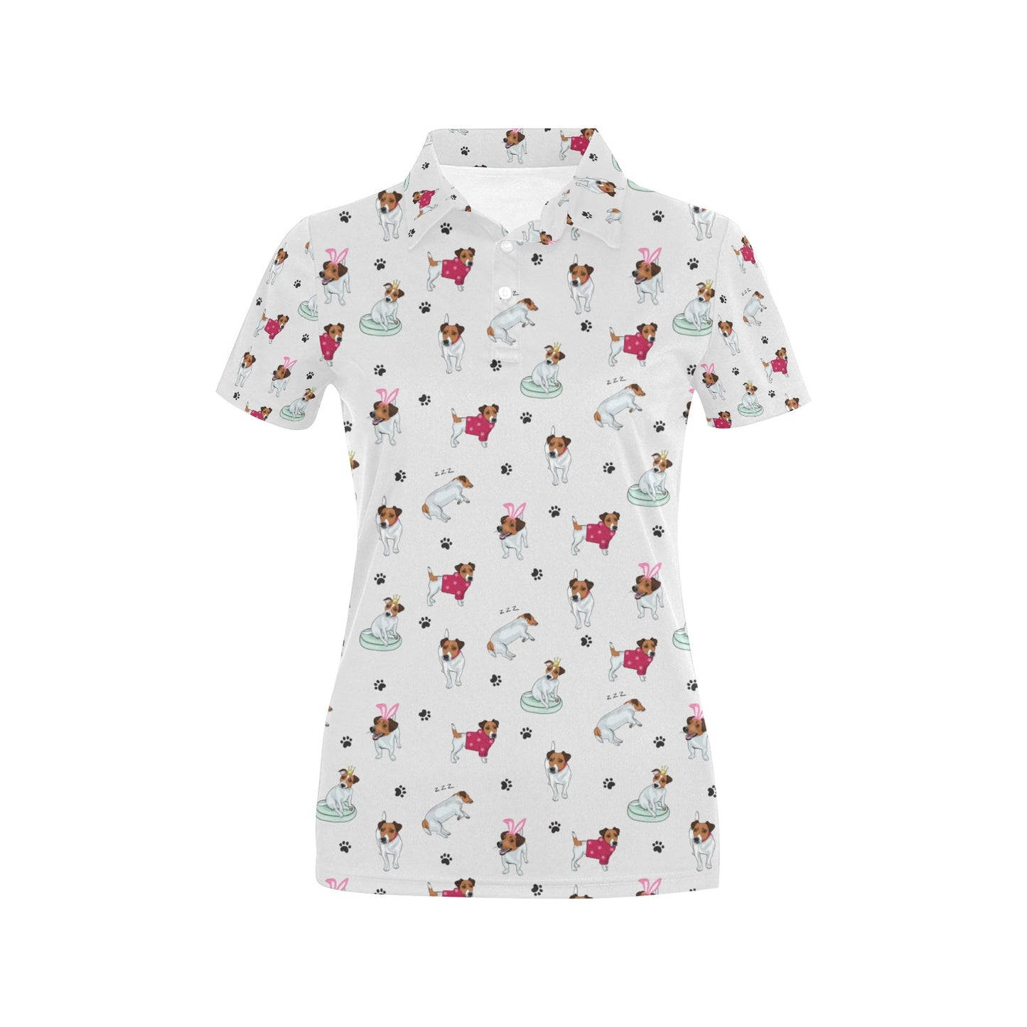 Russell Terriers Print Design LKS308 Women's Polo Shirt