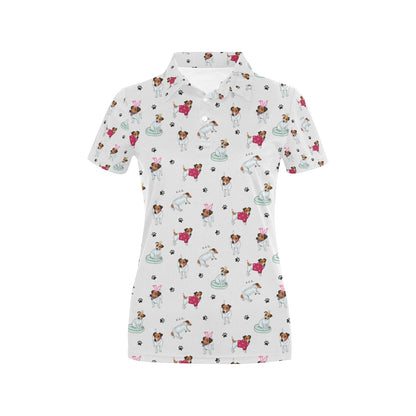 Russell Terriers Print Design LKS308 Women's Polo Shirt