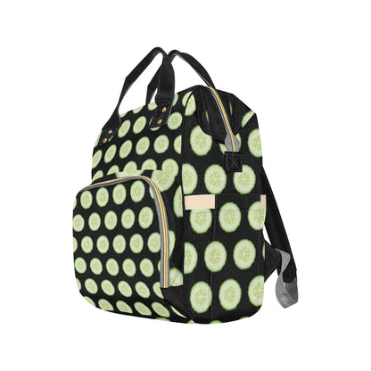 Cucumber Pattern Print Design CC02 Diaper Bag Backpack