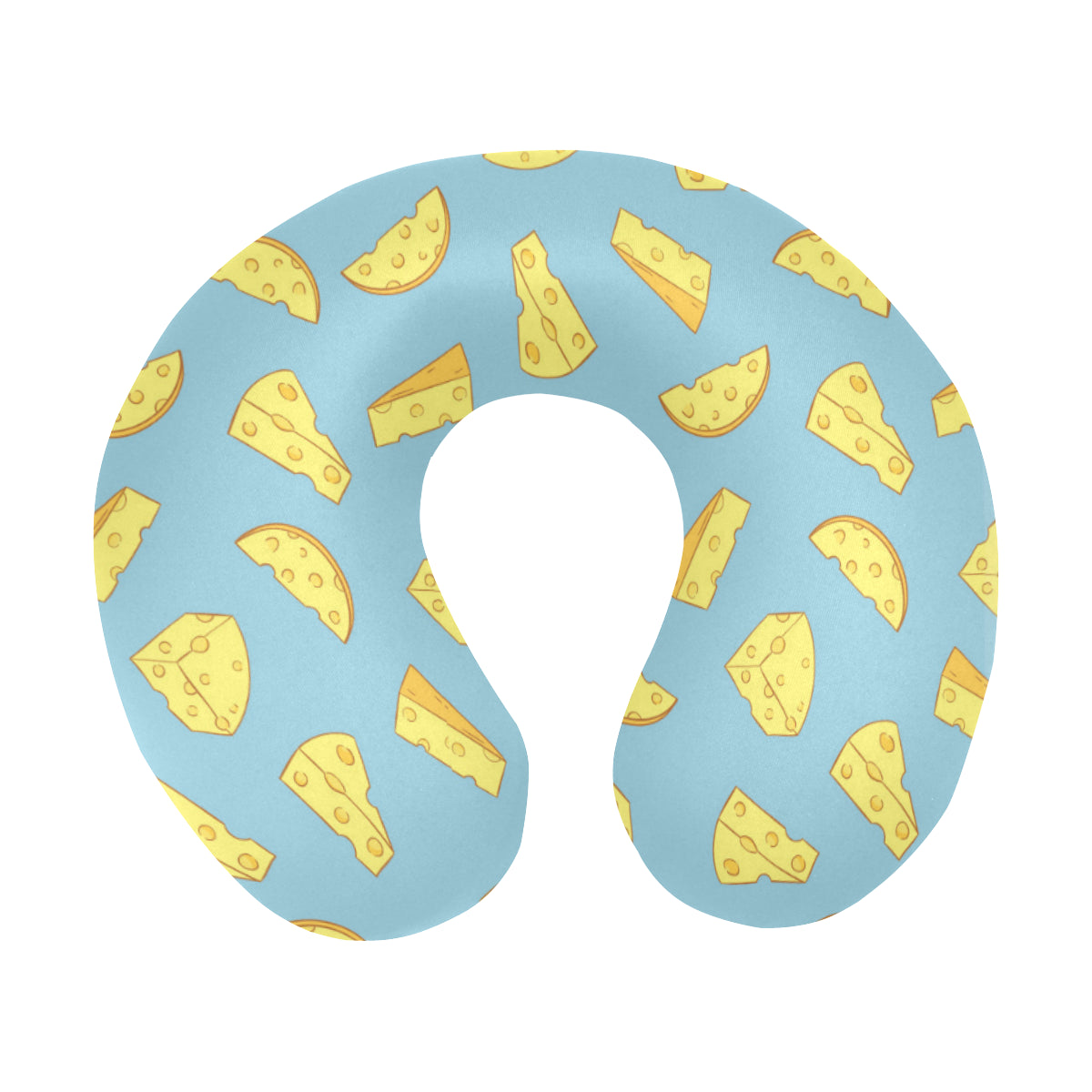Cheese Pattern Print Design 04 U-Shaped Travel Neck Pillow