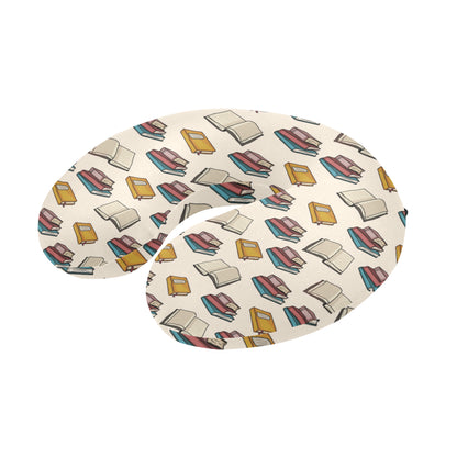 Book Pattern Print Design 04 U-Shaped Travel Neck Pillow