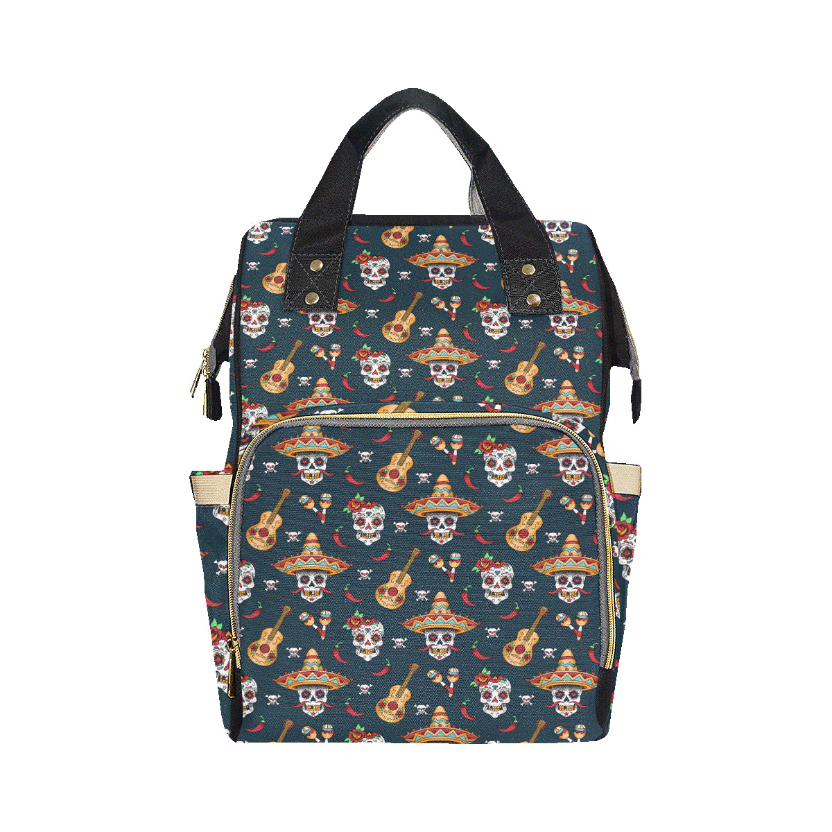 sugar skull Mexican Diaper Bag Backpack