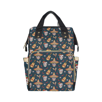 sugar skull Mexican Diaper Bag Backpack