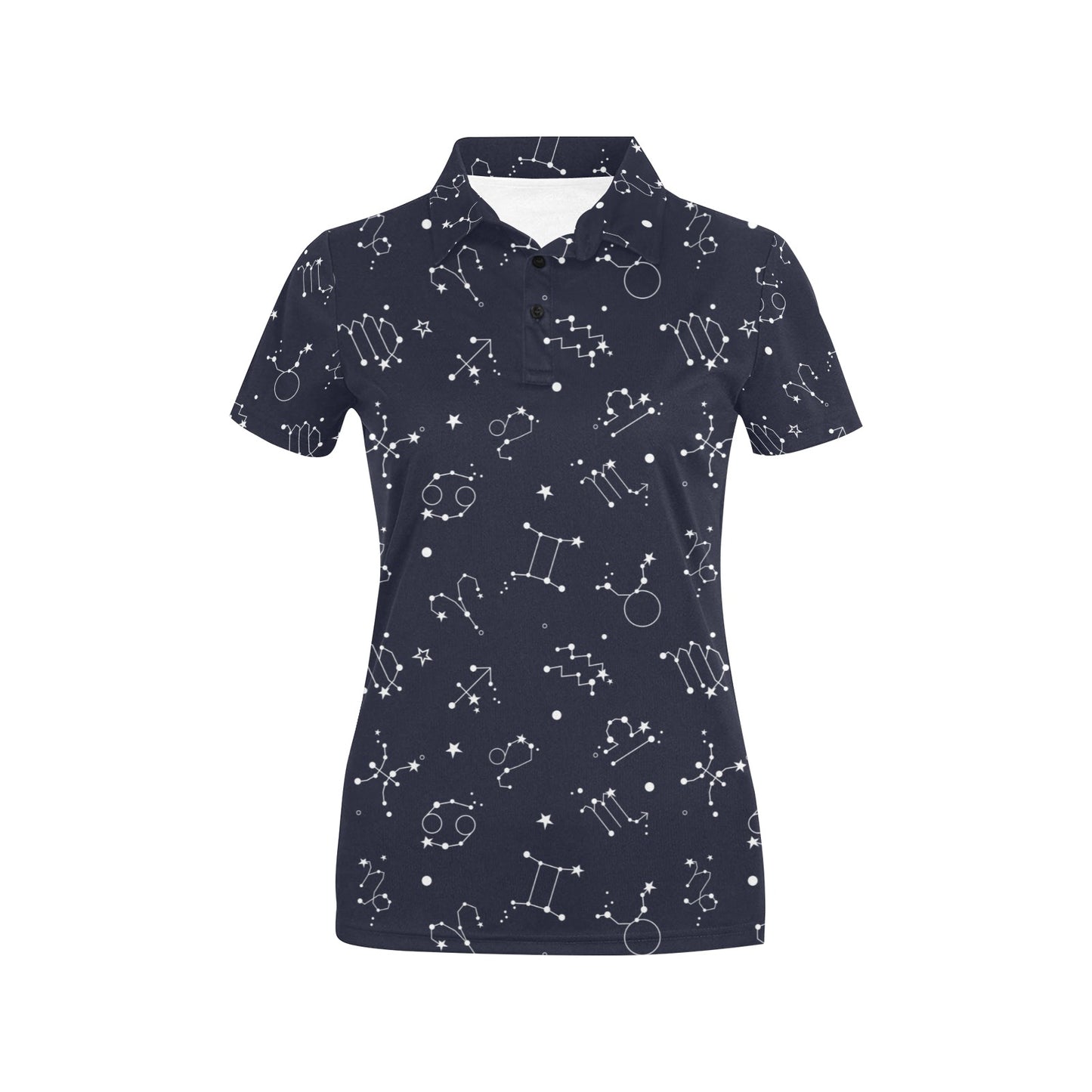 Constellation Pattern Print Design 05 Women's Polo Shirt